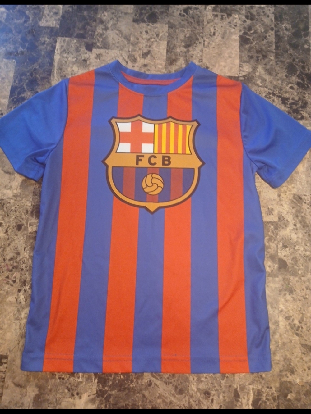 Kids Short Sleeve Soccer Jersey - Blue & Red